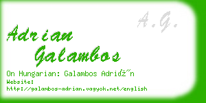 adrian galambos business card